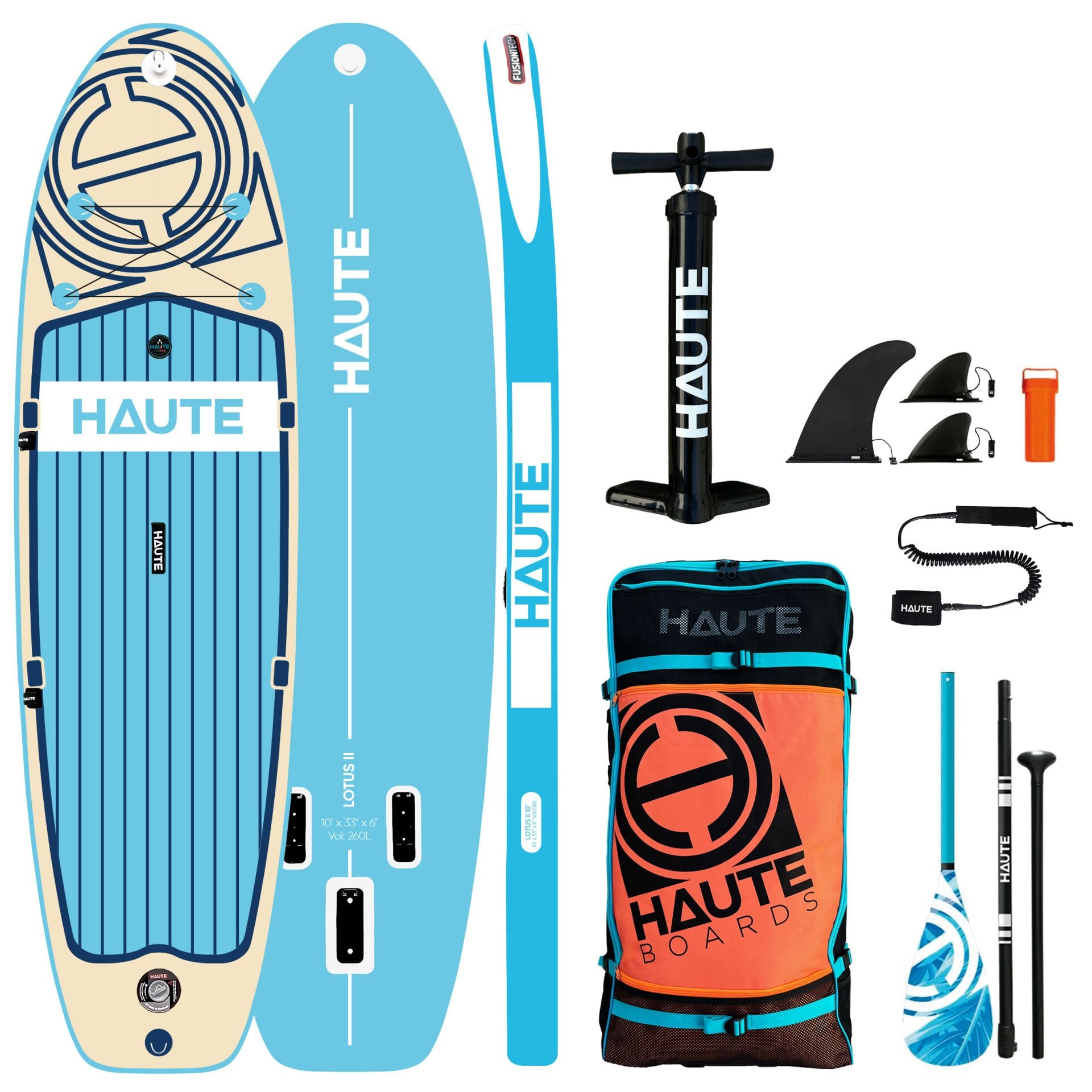 Haute 10'0 Lotus II Şişme Sup Paddle Board Full Set