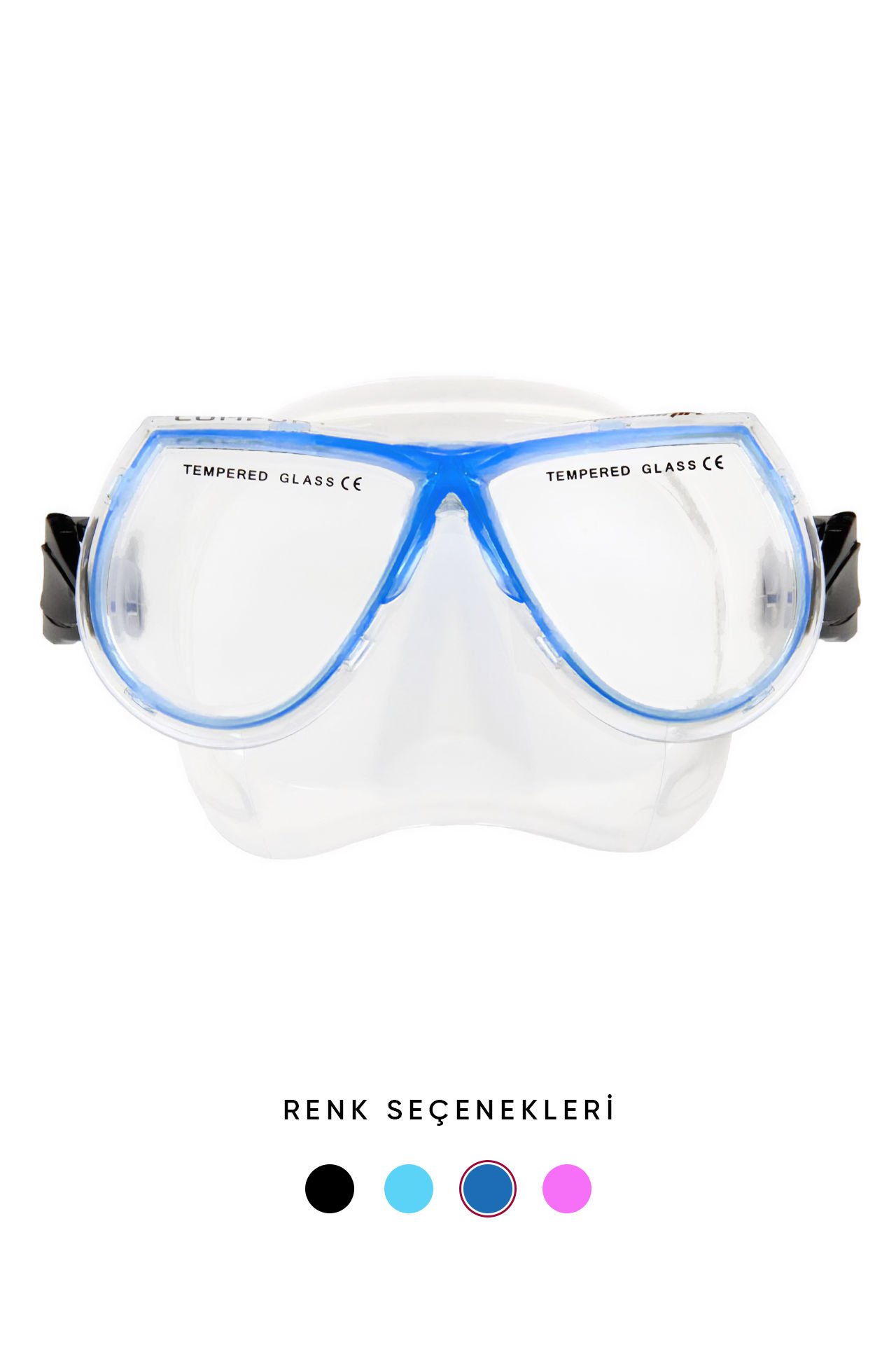 Amphibian Pro Comfort Dalış Maskesi ŞEFFAF / MAVİ