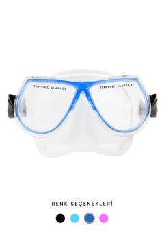 Amphibian Pro Comfort Dalış Maskesi ŞEFFAF / MAVİ