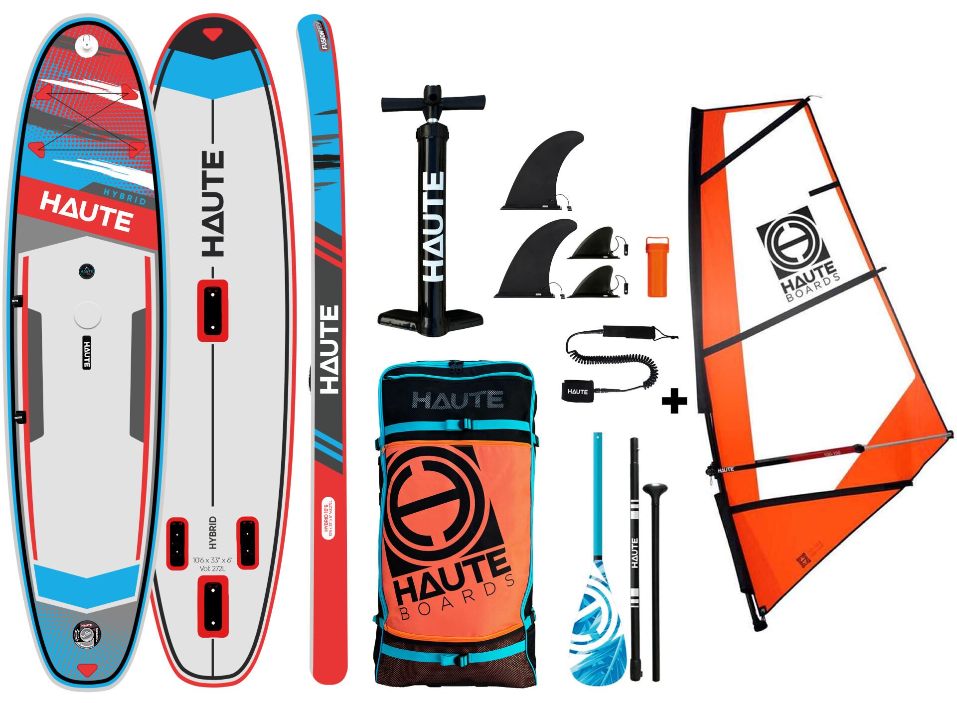 WAKE × Setinn Tour Porch 3P Set Haute Boards - Hybrid 10'6 Şişme Wind Sup + Yelken Seti - Full Paket