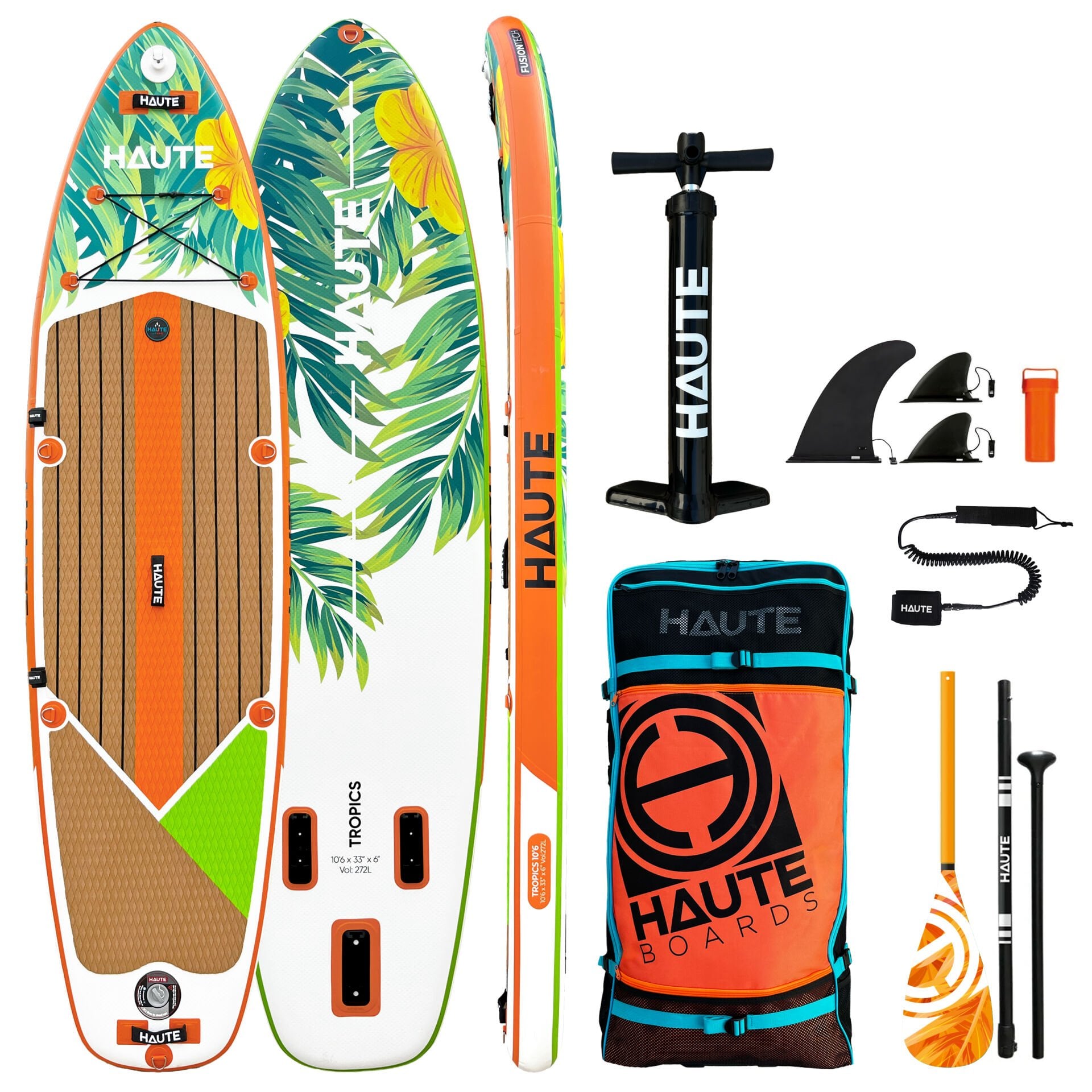 Tropics 10'6 Turuncu Şişme Sup Paddle Board (Kürek Sörfü) - Full Paket