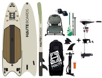 Haute Boards 12'6 Outrigger II Şişme Balıkçı Sup + Elektrikli Motor Full Set