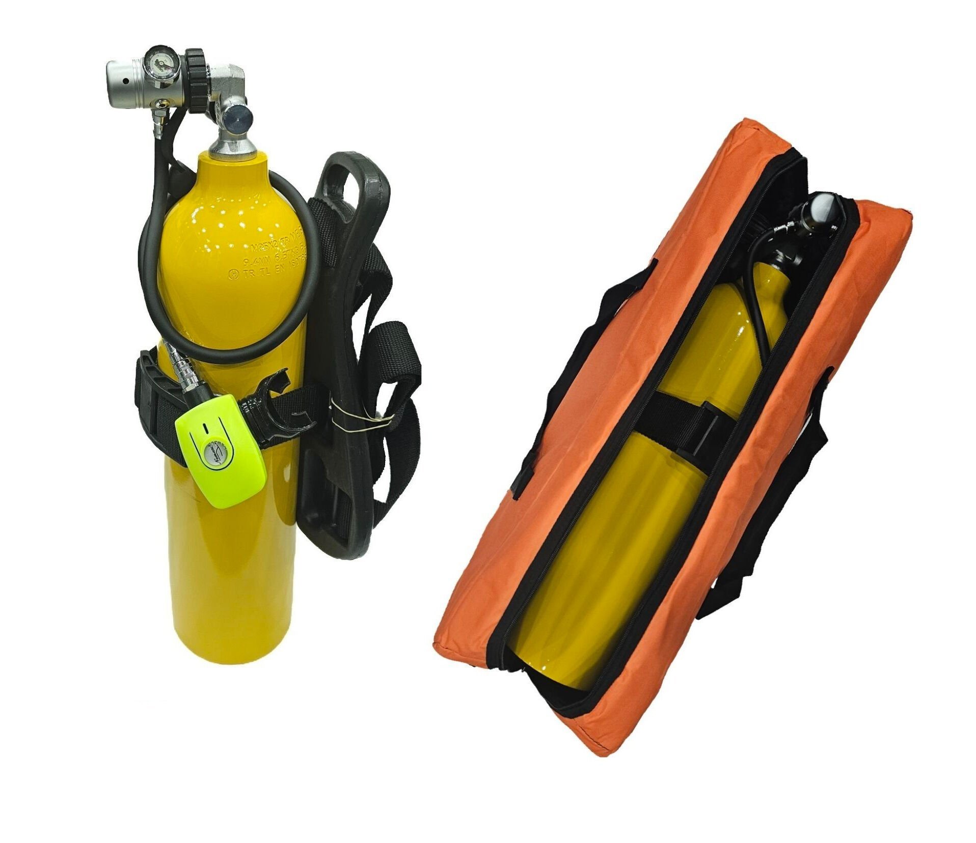 Tekne Scuba Set 3 Litre - Çantalı - Sarı