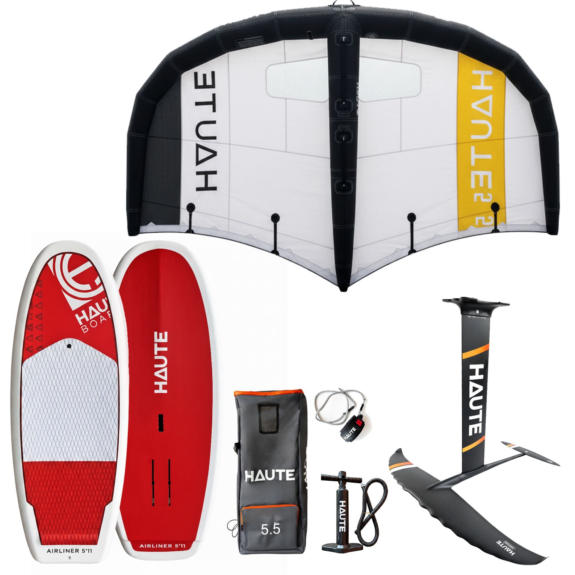 Haute Karbon Foil + 5.5m2 Wing + Sert Foil Board